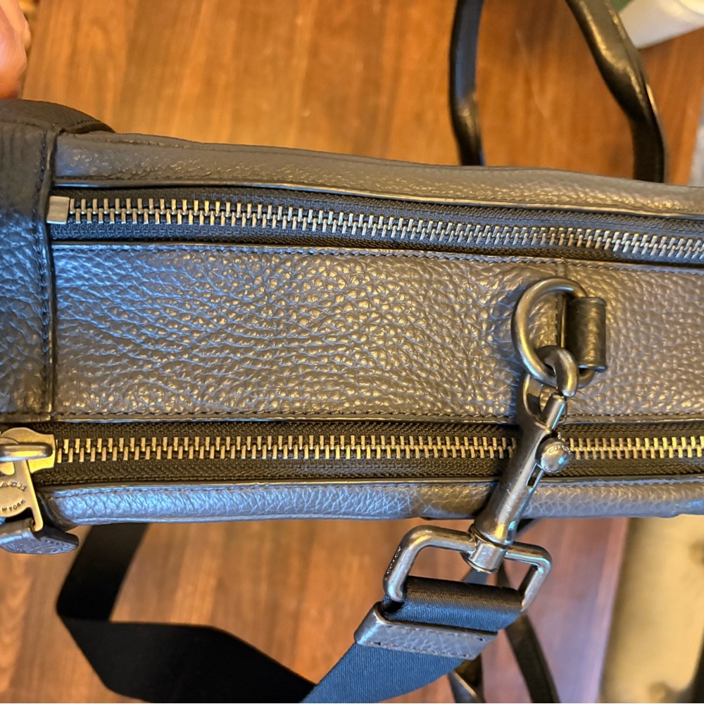 Coach Hamilton Briefcase navy/black pebble leather - Picture 9 of 9